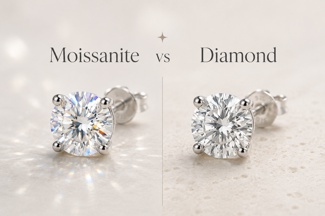 Moissanite vs Diamond Stud Earrings: Which Is the Better Choice?