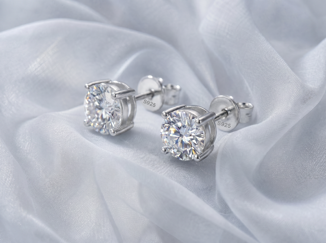 Moissanite Stud Earrings Size Guide: How to Choose, Measure, Care for and Store Your Earrings
