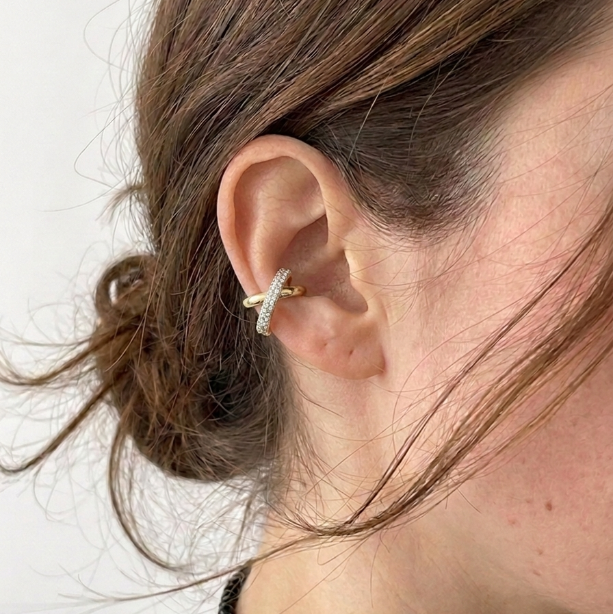 cross ear cuff