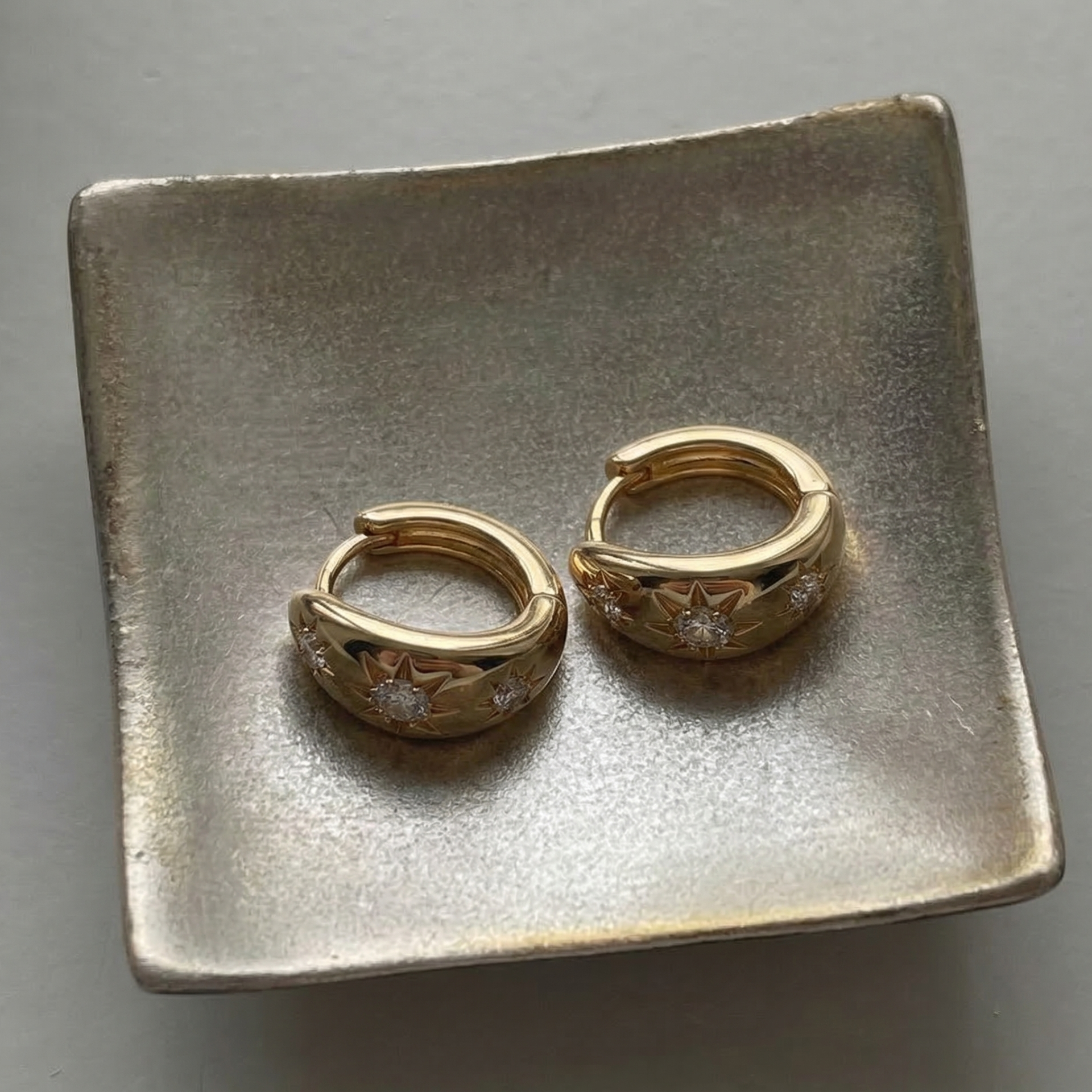 Gold hoop earrings