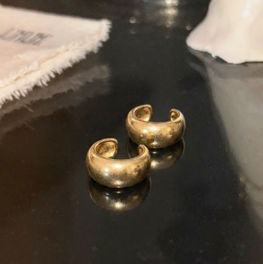 gold thick ear cuff