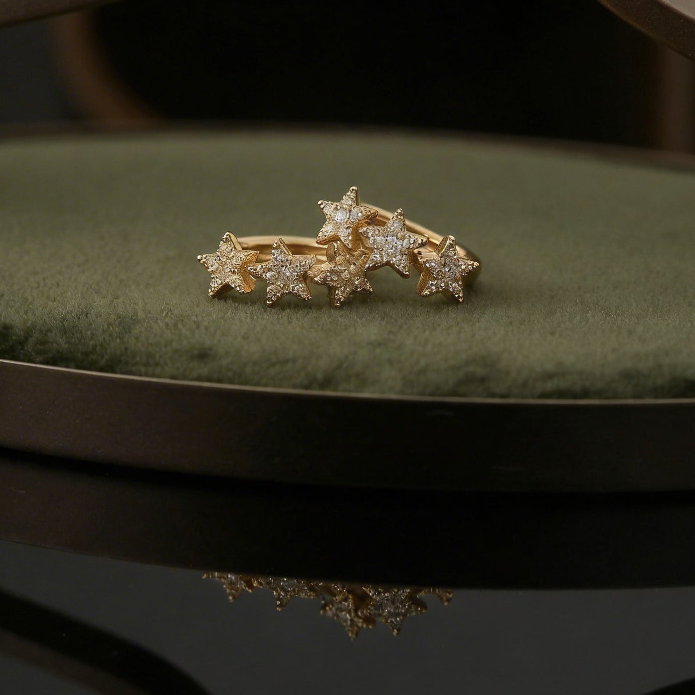 star gold hoop earring